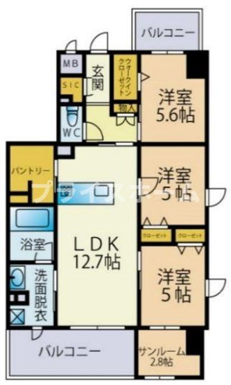 【間取り】 | グランタイム都町　★プライスホームなら仲介手数料が割引価格です★