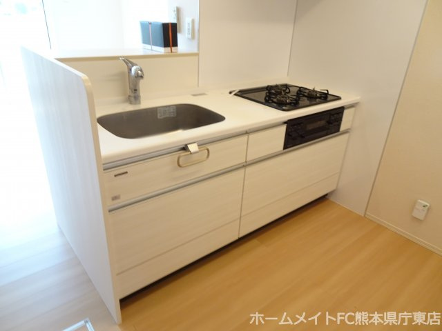 熊本市中央区帯山４丁目のアパートのキッチン