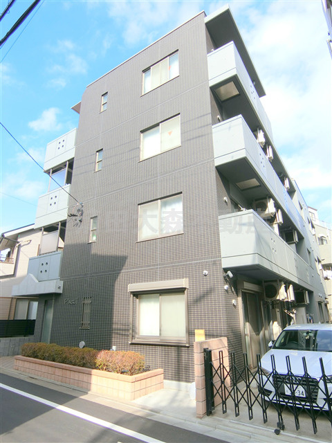 PLAGE.T(プラジュティー)の外観|外観　2017年11月築　RC鉄筋コンクリート造地上4階建て総戸数12戸　京浜急行本線京急蒲田駅、京急空港線糀谷駅近　防犯カメラオートロック付賃貸マンション