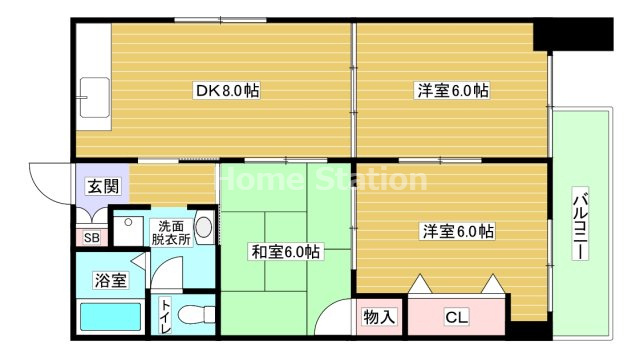 【間取り】 | 大拓ハイツ8