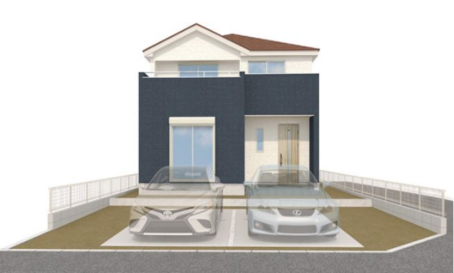 上里町神保原町17期（全3棟）3号棟の外観パース|3号棟　外観パース