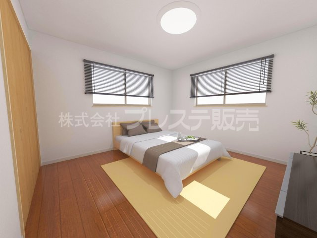奈良市あやめ池北１丁目の新築一戸建の洋室|Ａ号地２階洋室（主寝室）完成イメージ
