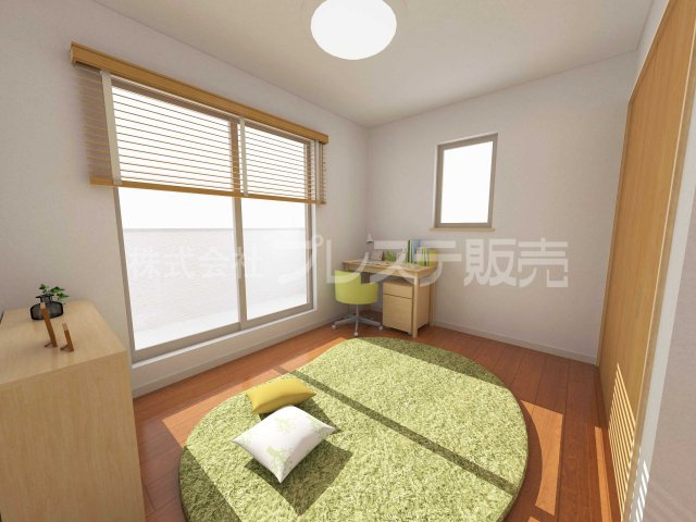 奈良市あやめ池北１丁目の新築一戸建の洋室|Ａ号地２階洋室（子供部屋）完成イメージ／南向きですので、陽あたり良好です♪