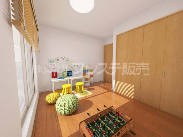 奈良市あやめ池北１丁目の新築一戸建の洋室|Ａ号地２階洋室（子供部屋）完成イメージ／南向きですので、陽あたり良好です♪