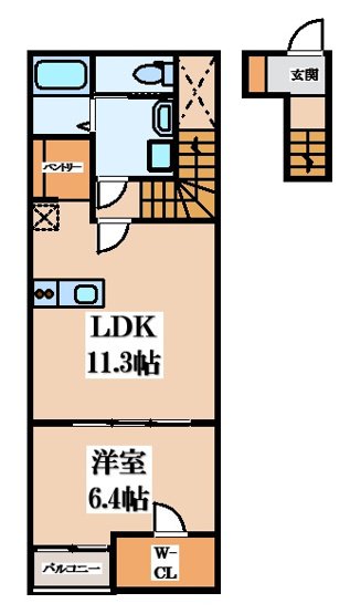 【間取り】 | ルミナス岩田町