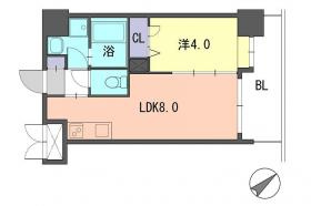 ドゥーエ平尾の間取り|ドゥーエ平尾(1LDK) 間取り