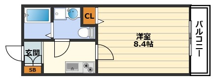 R SQUARE 東天満の間取り