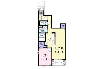 【間取り】 | プラシードⅠ | 間取図