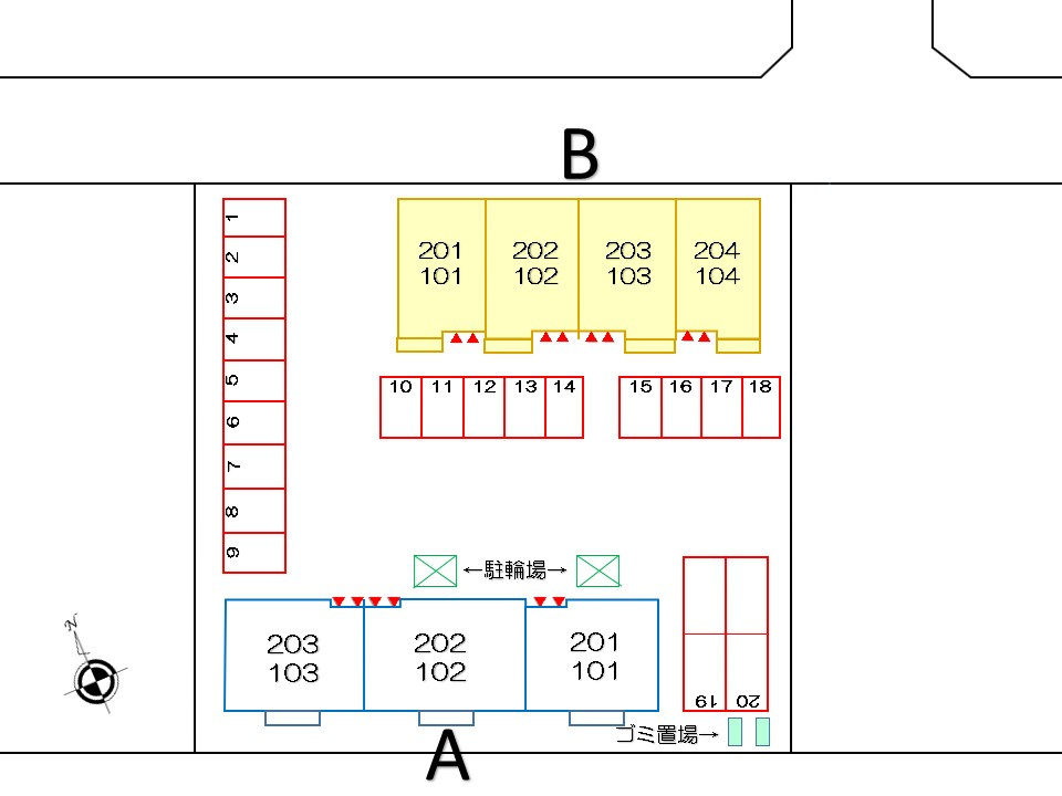 ボンヌシャンス　Ｂの駐車場|駐車場
