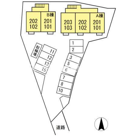 ソレアード Ａ棟のエントランス