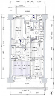 【間取り】 | プレサンスロジェ姫路Ⅱ