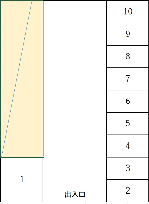 西城内駐車場の区画図