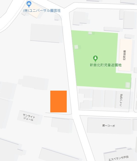 戸田市大字新曽の駐車場の地図