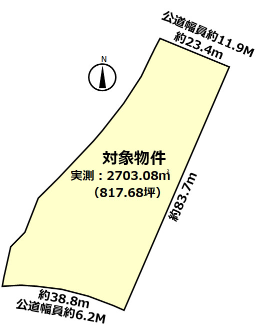 岡崎市箱柳町字猫沢土地の土地図