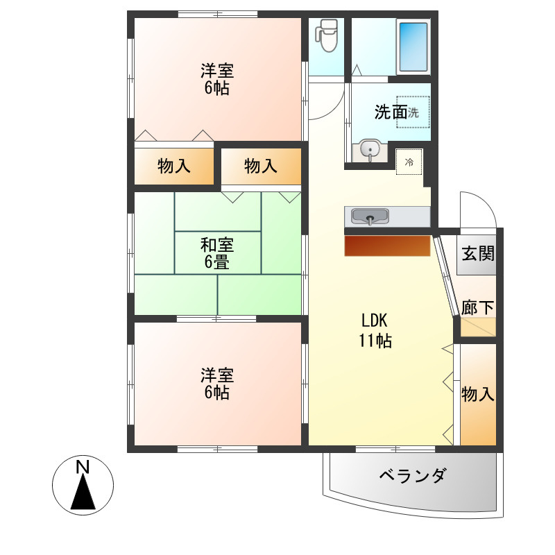シリシャス久保田の間取り