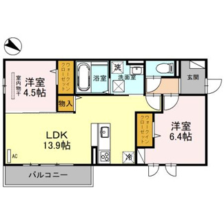 【間取り】 | ＧＲＡＮＤＥＬ　Ｂ棟