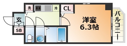 エスリードレジデンス神戸三宮の間取り