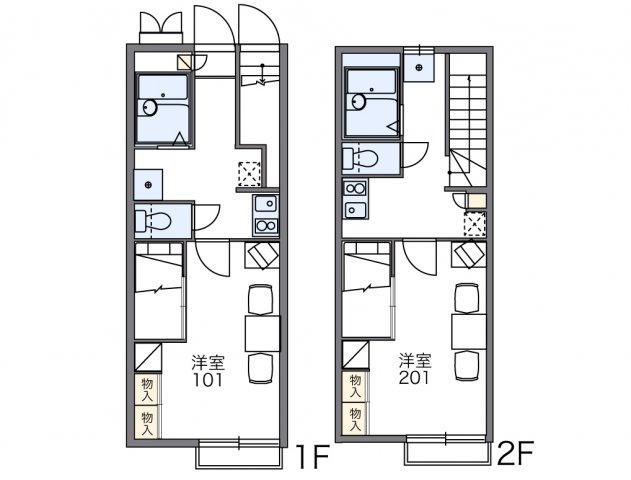 レオパレス針ヶ沢Bの間取り