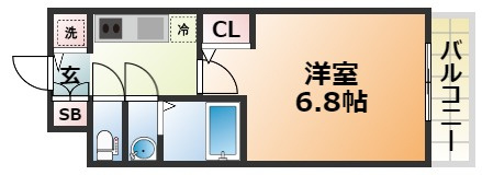 エスリードレジデンス神戸三宮の間取り