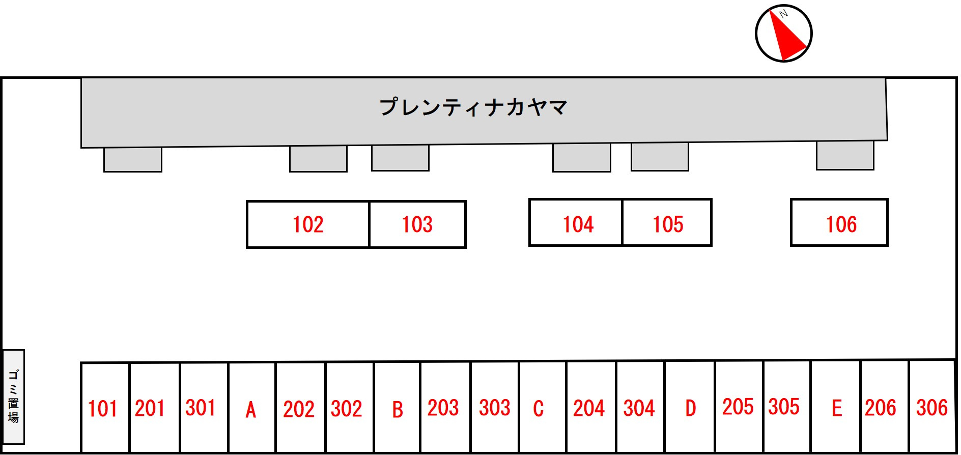 プレンティナカヤマの駐車場|駐車場