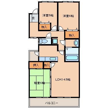 エトワール大善寺【キャッシュバック対象物件】の間取り
