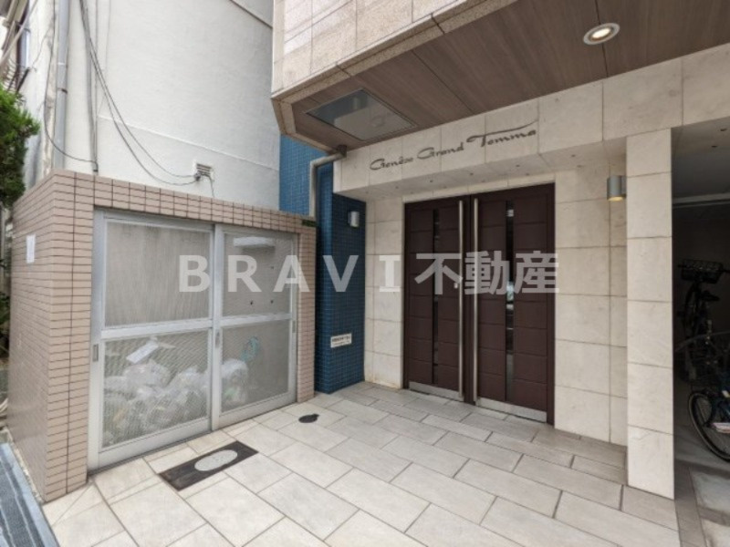 ジュネーゼグラン天満　BRAVI不動産の外観パース|【ジュネーゼグラン天満】清潔なエントランスです