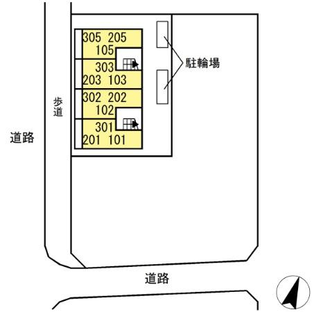 D-room公津の杜Bの区画図