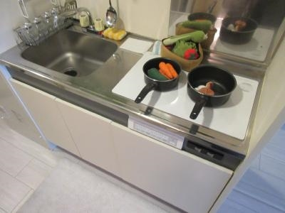 みつまめ京都のキッチン|２口ＩＨキッチン