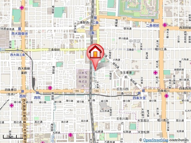 ピアレス千本の地図