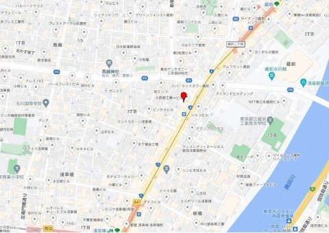 台東区浅草橋３丁目の事務所の地図