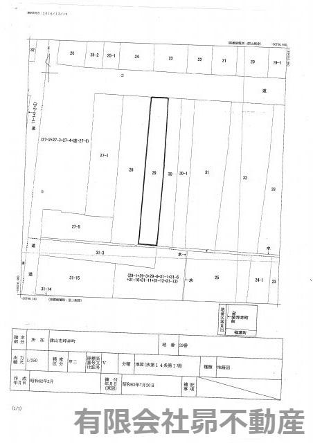 津山市坪井町　中古住宅　5LDKの区画図