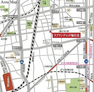 スプランディッド梅田北の地図