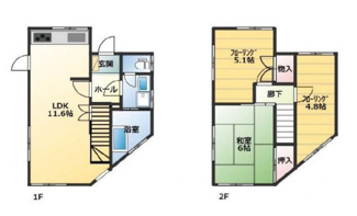 【間取り】 | 【収益物件】オーナーチェンジ！宝塚市宝梅中古戸建 | ３LDKの間取りです♪