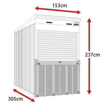 【外観パース】 | バイクガレージ Mon　trésor(モン トレゾール)SHELLO | 外観パースです