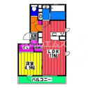 【間取り】 | Ｄ－ｒｏｏｍアルバ諸岡　Ｂ棟の間取り