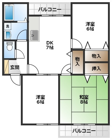 【間取り】 | エステートピア豊中北B棟
