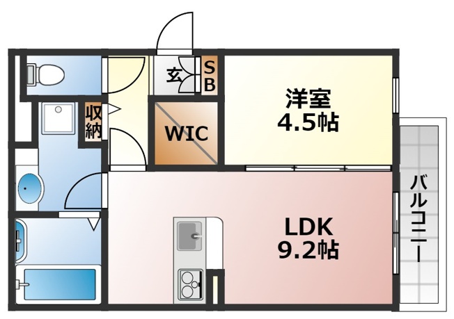 【間取り】 | ブリランテ川西通B棟