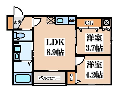 【間取り】 | Ace Garden HeightsⅠ