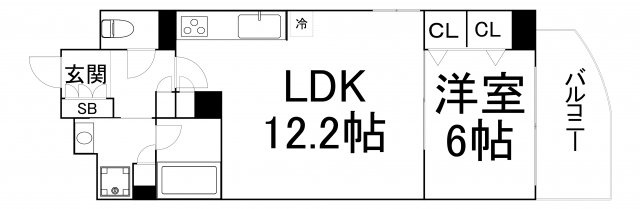 【間取り】 | プレサンスロジェ堺筋本町