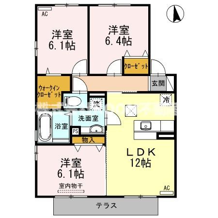 メゾン・ヴェールA・Bの間取り
