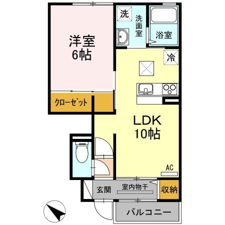 【間取り】 | アゼリア福吉Ⅱ
