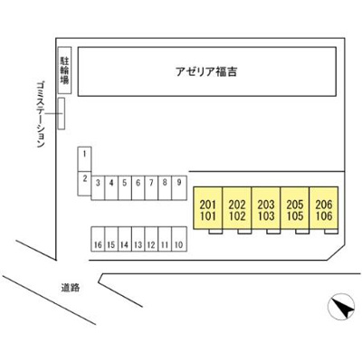【区画図】 | アゼリア福吉Ⅱ
