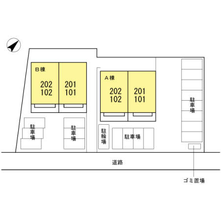 シャルム　Ｂ棟　　刈谷市近郊の賃貸はクラスホーム刈谷店の区画図