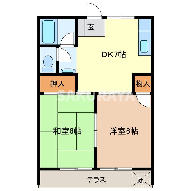 石川アパートの間取り