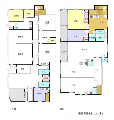 宇都宮市西川田本町２丁目　売診療所の間取り