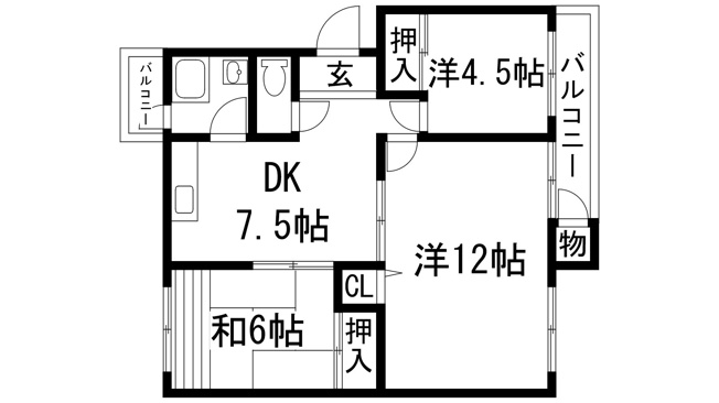 【間取り】 | 東仁川団地2号棟