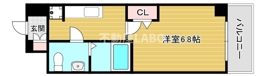 ラシュレエグゼ難波西の間取り