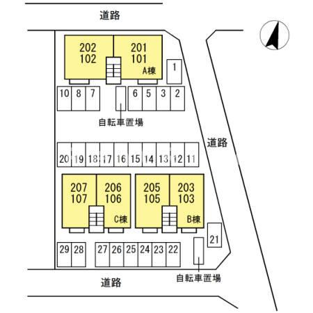 グラン シャリオ Ｃ棟の玄関