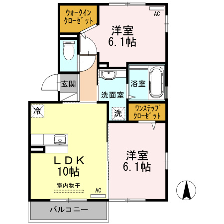 ソレイユAの間取り