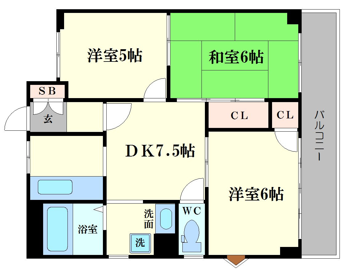 フローライト桜川の間取り